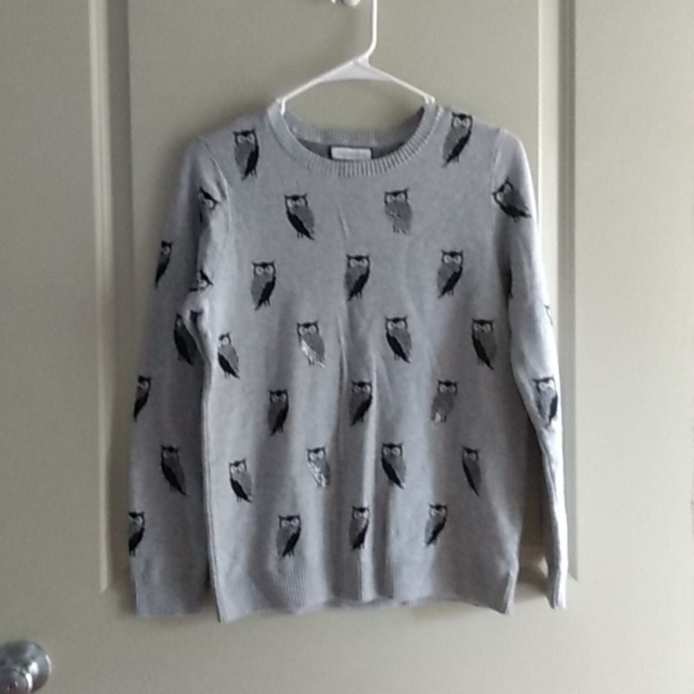Charter club owl sweater sz m